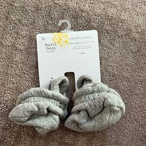 Burt's Bees Baby Adjustable Gray Booties